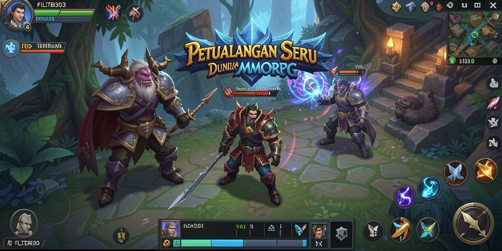 Gameplay epik di FILTER303 dengan pertarungan yang mendebarkan.
