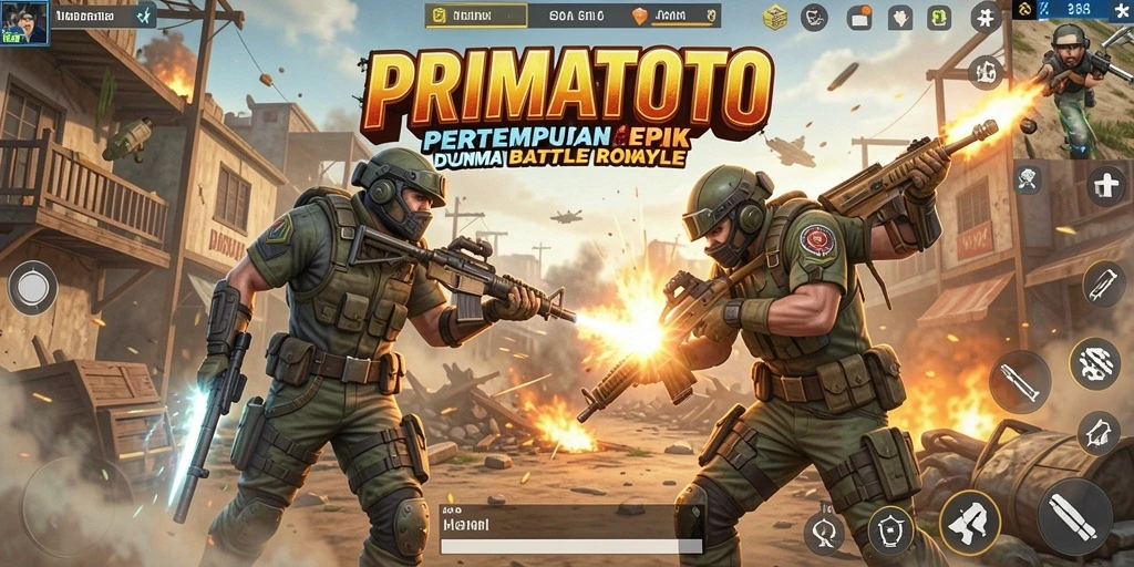 Tampilan menarik dari gameplay PRIMATOTO dalam pertempuran Battle Royale.