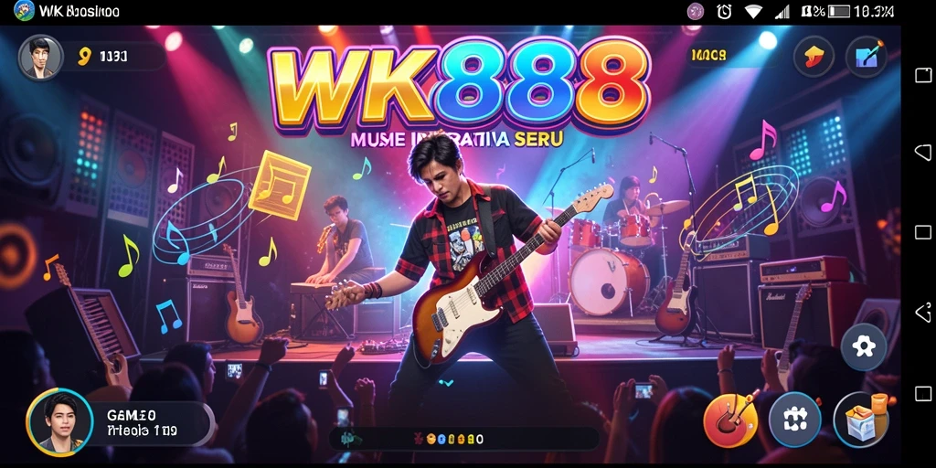 Screenshot gameplay <strong>WK888</strong> yang menunjukkan interaksi musik yang menyenangkan.